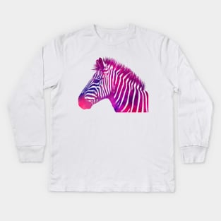 Purple zebra #zebra Kids Long Sleeve T-Shirt